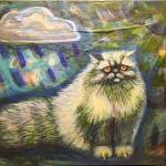 Persian cat original painti..